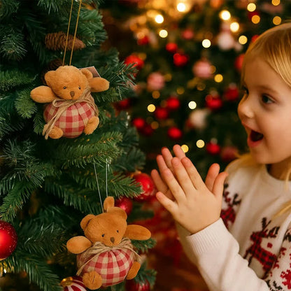 Christmas Plaid Bear Ornament