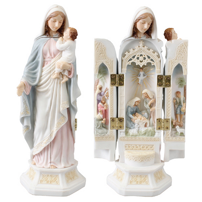 Virgin Mary Statue – Nativity Triptych