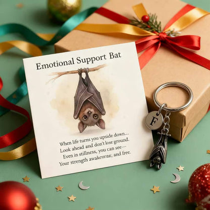 🔥LAST DAY 49% OFF - 🦇Emotional Support Bat Inspirational Keychain