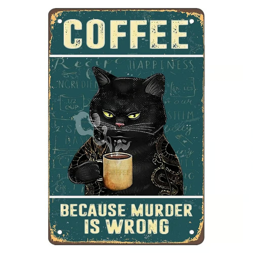 🐾 Funny Cat Retro Metal Sign