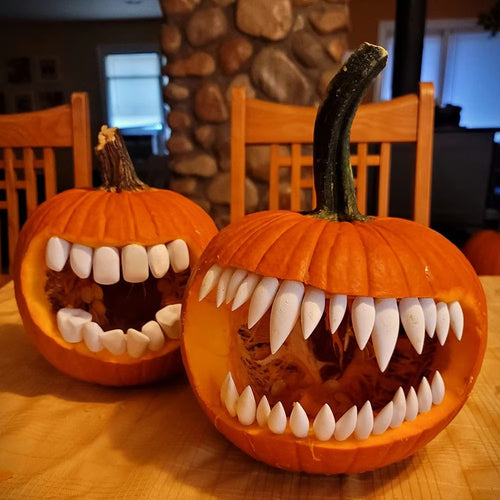Fun Halloween Pumpkin Teeth Decorations