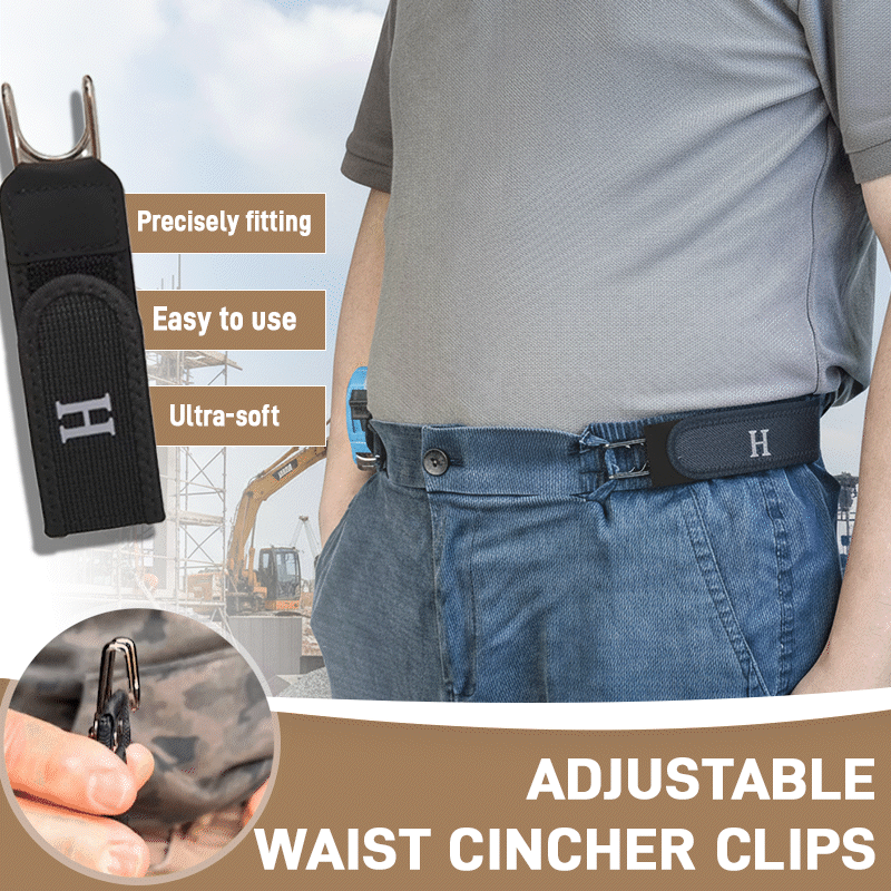 2Pcs Metal Hook Tactical Elastic Belt