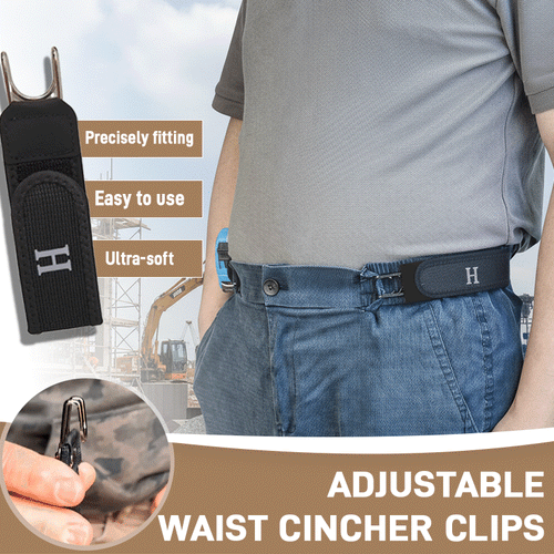 2Pcs Metal Hook Tactical Elastic Belt