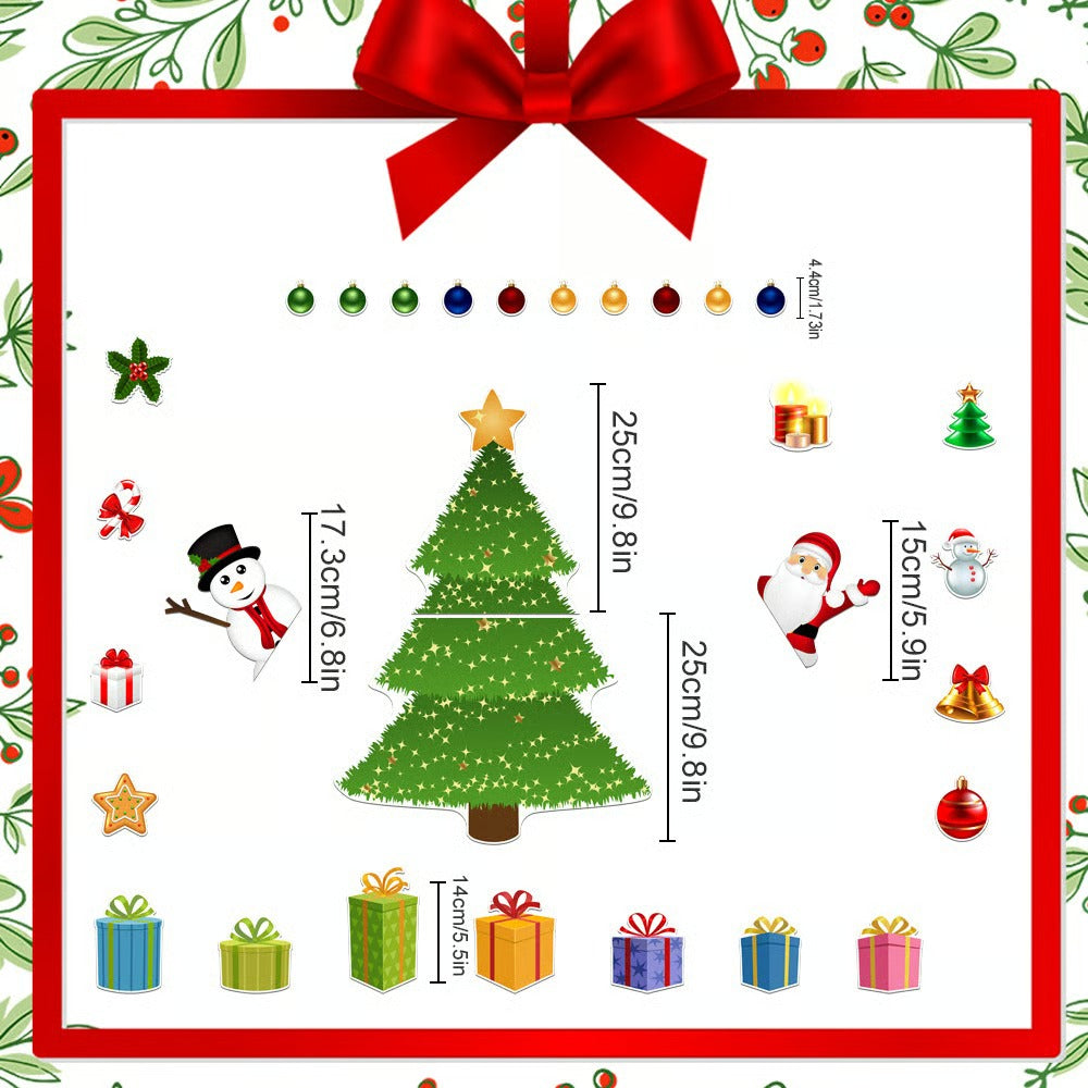Christmas Themed DIY Magnetic Sticker Refrigerator Decorations