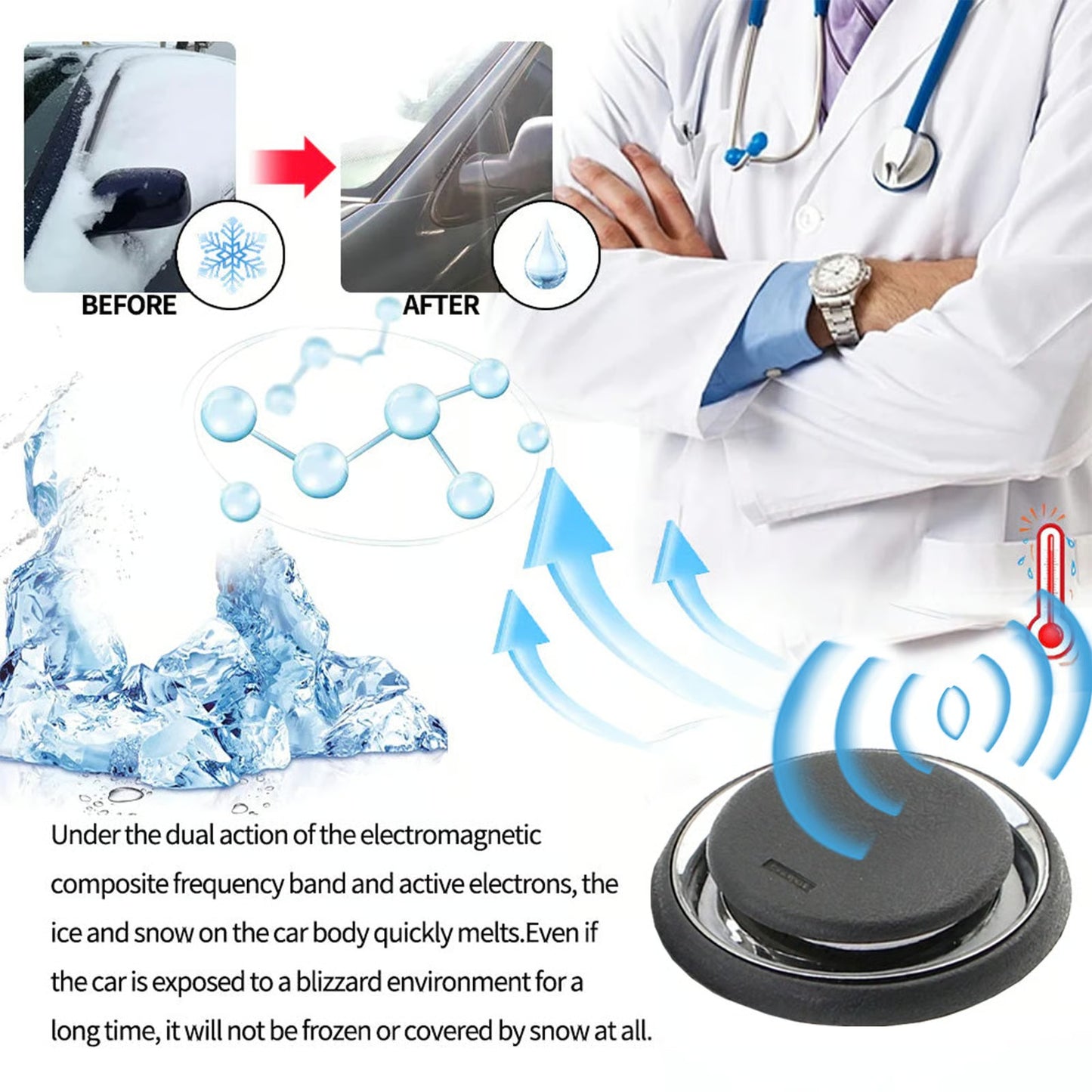 🔥Last Day 49% OFF - Anti-freeze Electromagnetic Car Snow Removal Device