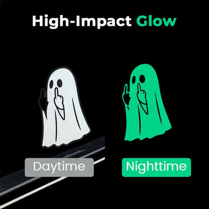 Glowing Ghost Middle Finger Sticker