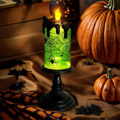 Halloween Snow Globe Flameless Candles Lamp