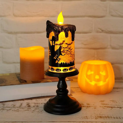 Halloween Snow Globe Flameless Candles Lamp