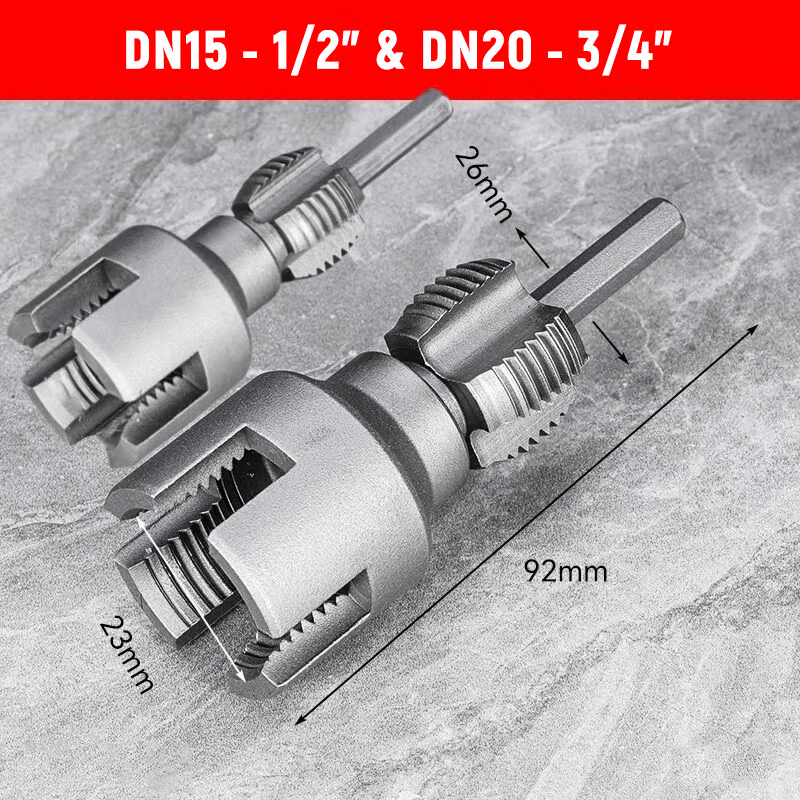 Integrated Internal & External Pipe Threading Tool