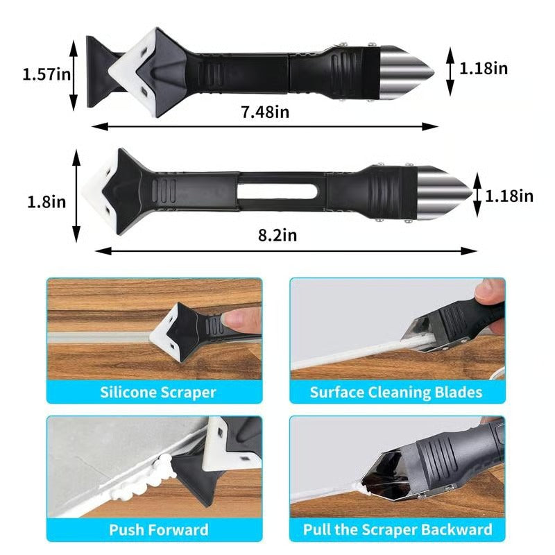 Silicone Caulking Tools 3 in 1 Grout Removal Tool