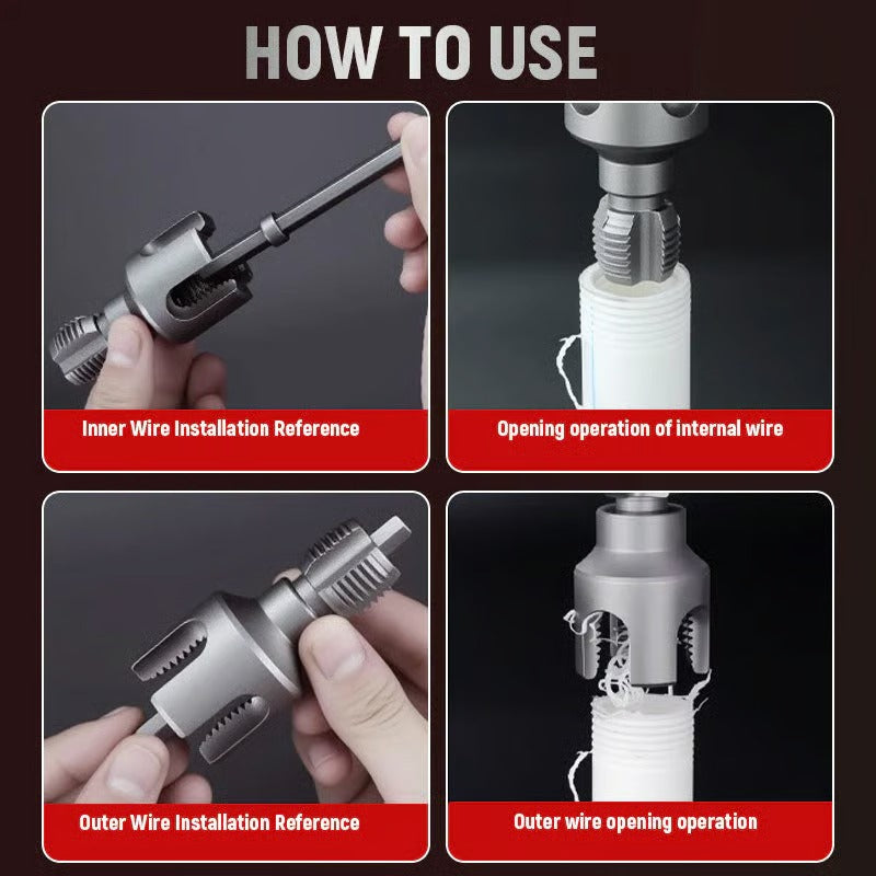 Integrated Internal & External Pipe Threading Tool