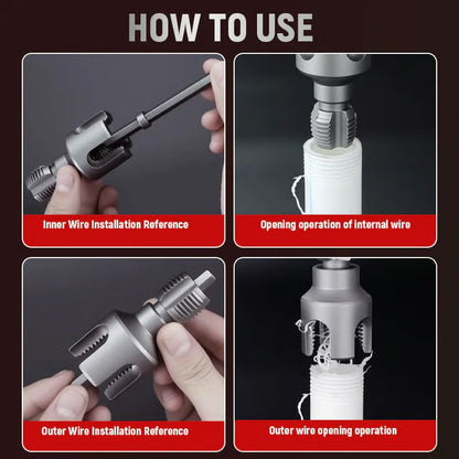 Integrated Internal & External Pipe Threading Tool