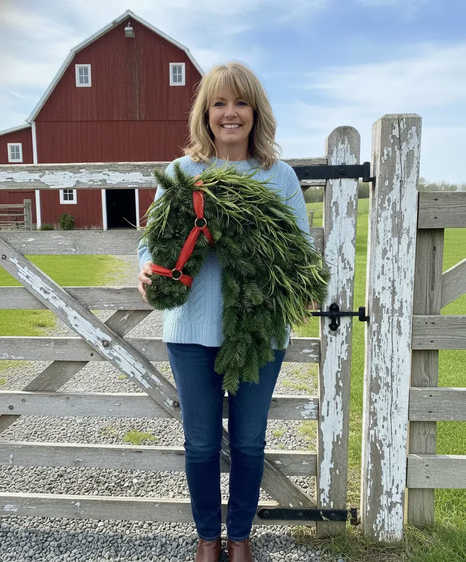🎄Christmas Early Bird Sale - 49%OFF🐴Horse Head Wreath – Farmhouse Equestrian Door Decor✨