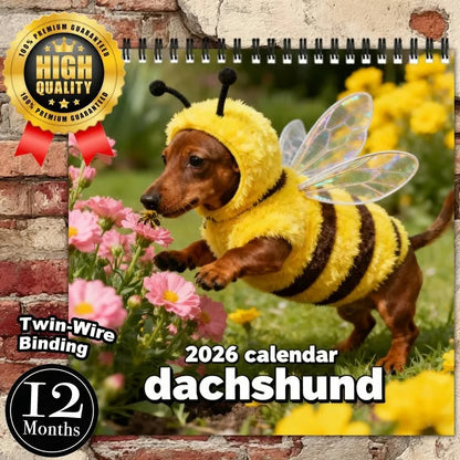 🔥Christmas Early Sale 49% Off🎁2026 Dachshund Wall Calendar – Cute Sausage Dog 12-Month Planner for Dog Lovers