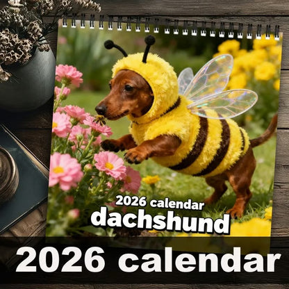 🔥Christmas Early Sale 49% Off🎁2026 Dachshund Wall Calendar – Cute Sausage Dog 12-Month Planner for Dog Lovers