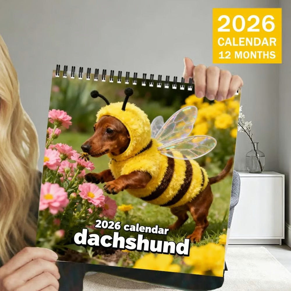 🔥Christmas Early Sale 49% Off🎁2026 Dachshund Wall Calendar – Cute Sausage Dog 12-Month Planner for Dog Lovers