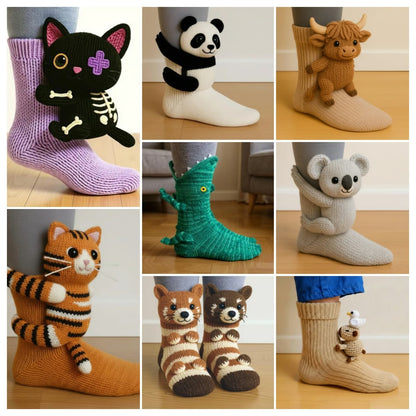 🎅Christmas Sale 49% Off 🎄3D Knit Animal Socks