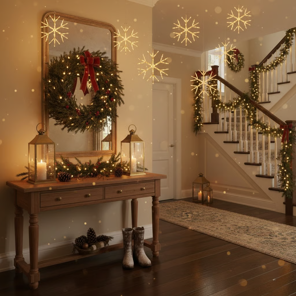 Lighted Christmas LED Snowflake Lights