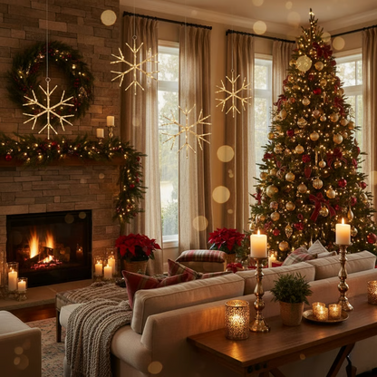 Lighted Christmas LED Snowflake Lights