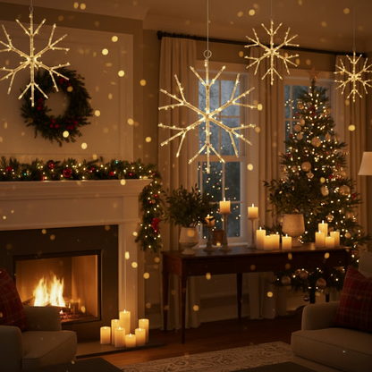 Lighted Christmas LED Snowflake Lights