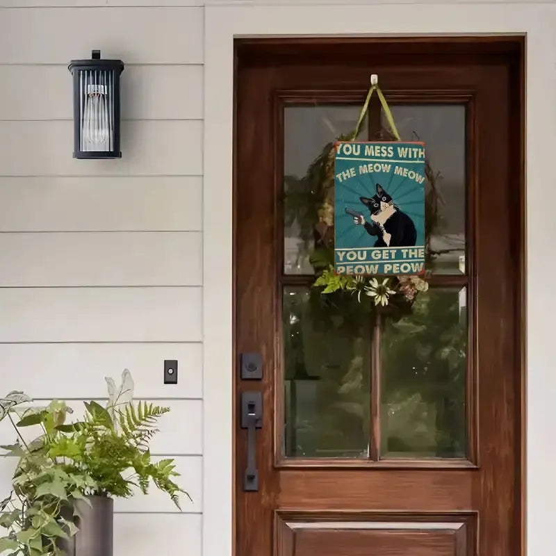 🐾 Funny Cat Retro Metal Sign
