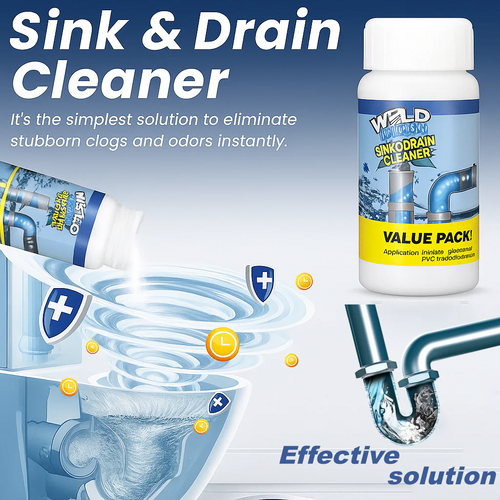 All-Purpose Drain Cleaner: safe, non-toxic & instantly unclogs pipes