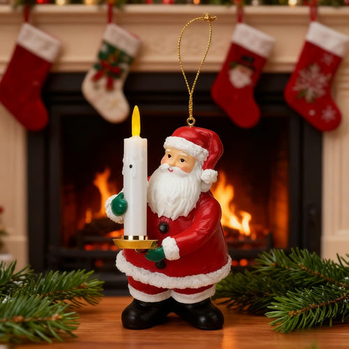 🎅 Early Christmas Sale🎄Goodnight Lights Santa Ornament - Blow to Turn Off Your Christmas Tree Lights