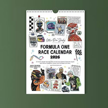 🔥LAST DAY 49% OFF - 🏎️📅F1 Scrapbook Race Calendar 2026 — The Ultimate Fan’s Race-Ready Wall Calendar