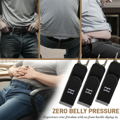 2Pcs Metal Hook Tactical Elastic Belt