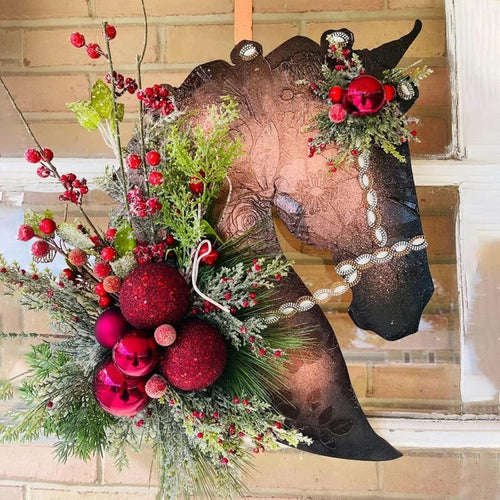 ⏰Christmas Sale 49% OFF🐴Horse Head Wreath for Christmas