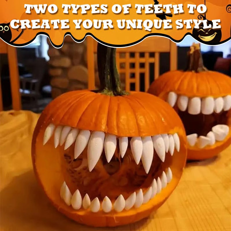 Fun Halloween Pumpkin Teeth Decorations