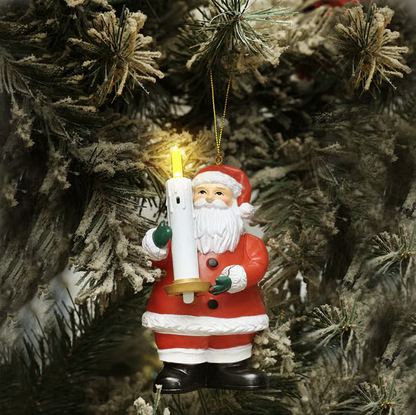 🎅 Early Christmas Sale🎄Goodnight Lights Santa Ornament - Blow to Turn Off Your Christmas Tree Lights