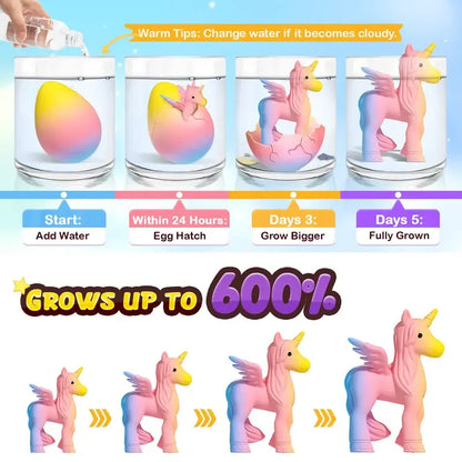 🦄6 Magical Unicorn Egg Toys 🌈 – Rainbow Hatching Eggs for Safe Fun, Perfect Xmas & Birthday Gifts 🎁