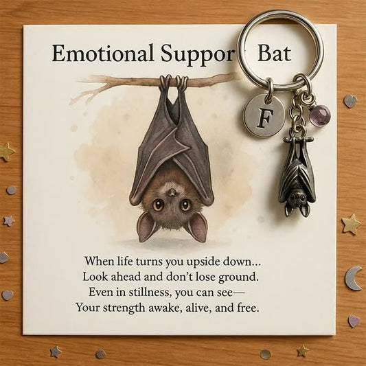 🔥LAST DAY 49% OFF - 🦇Emotional Support Bat Inspirational Keychain