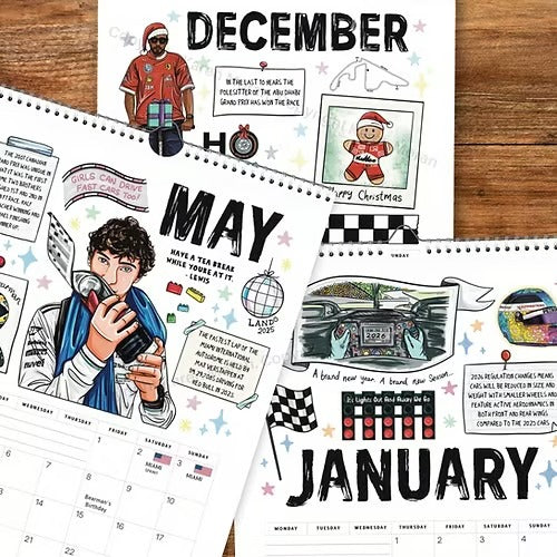 🔥LAST DAY 49% OFF - 🏎️📅F1 Scrapbook Race Calendar 2026 — The Ultimate Fan’s Race-Ready Wall Calendar