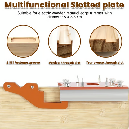 2-in-1 Woodworking Trimmer Slotting Auxiliary Positioning Bracket