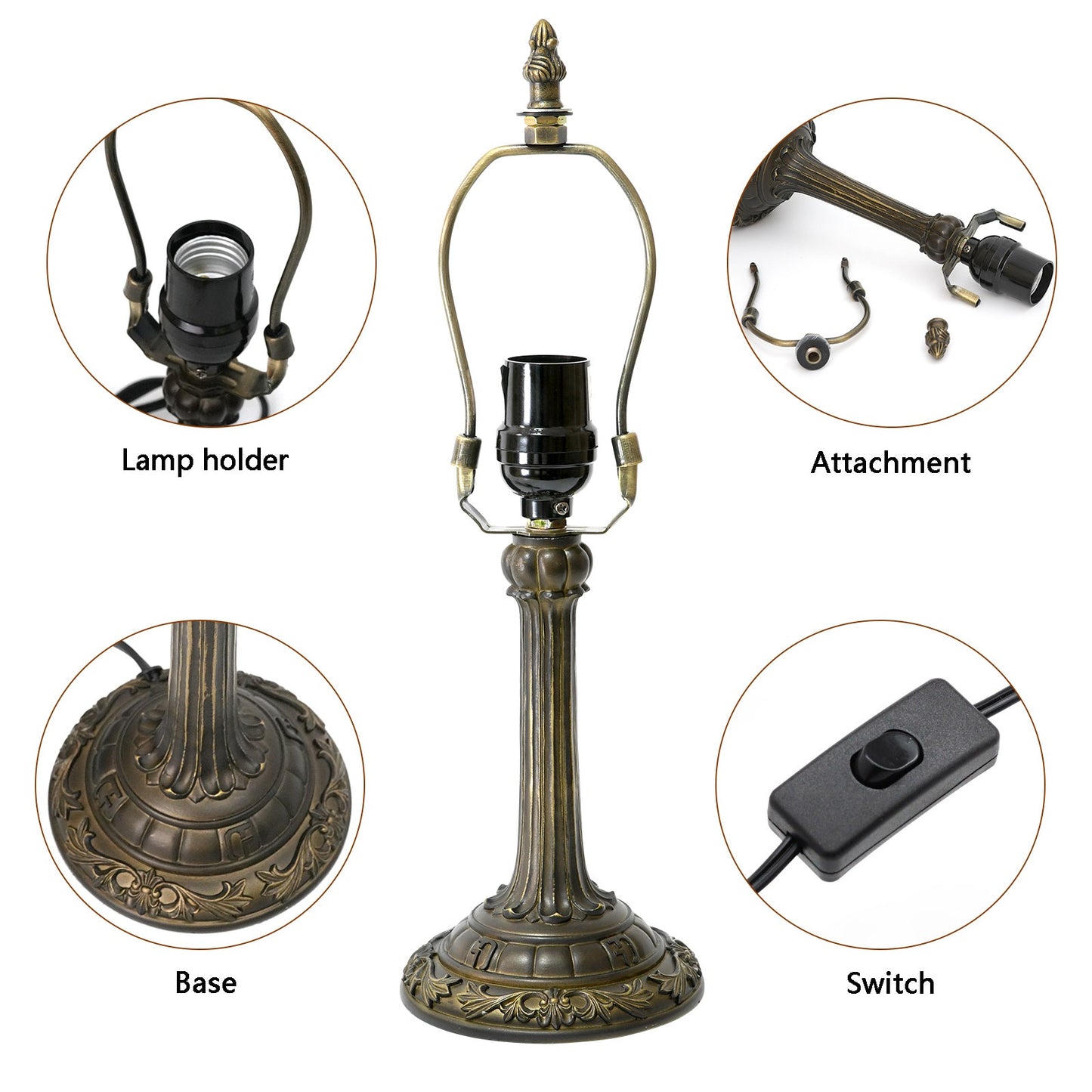 Black Cat Stained Glass Table Lamp