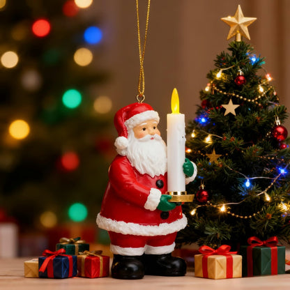 🎅 Early Christmas Sale🎄Goodnight Lights Santa Ornament - Blow to Turn Off Your Christmas Tree Lights