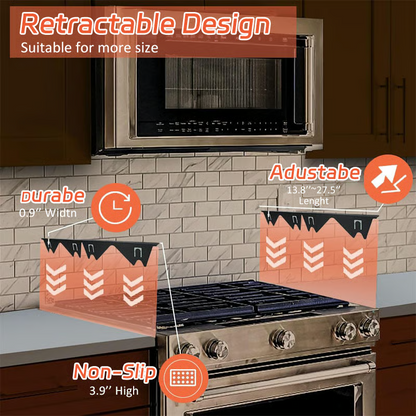 Stainless Steel Adjustable Retractable Stove Gap Covers