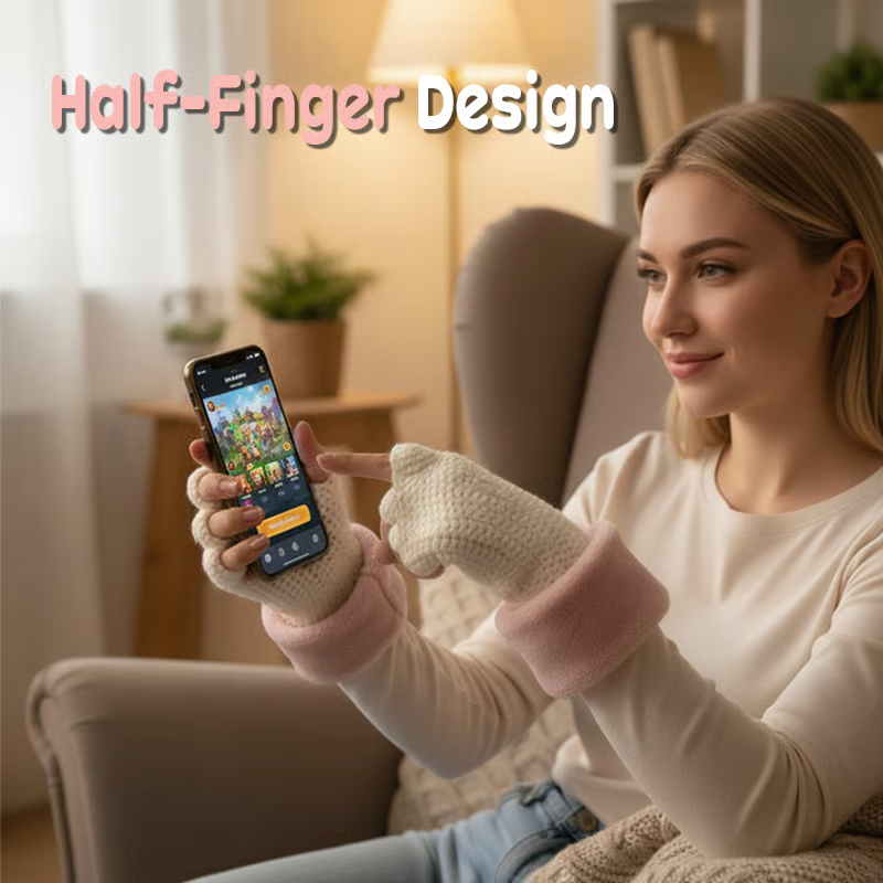 🐾Hand-Crocheted Cat Paw Mittens