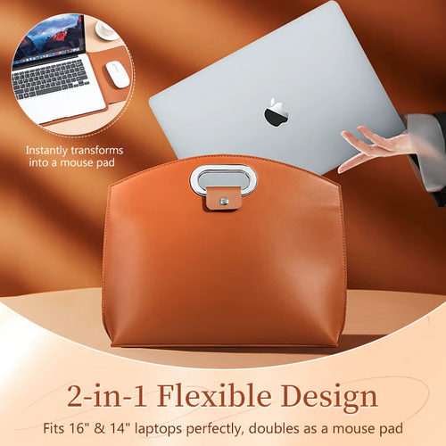 💼(2PCS SET) Laptop Waterproof Leather Bag for Women Handbag