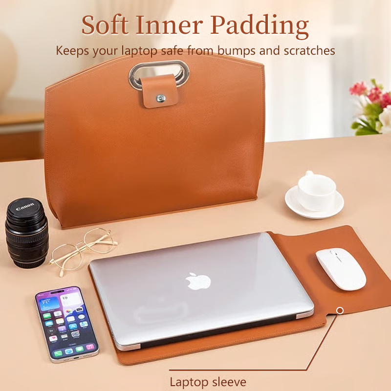 💼(2PCS SET) Laptop Waterproof Leather Bag for Women Handbag