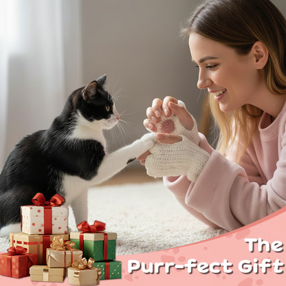 🐾Hand-Crocheted Cat Paw Mittens