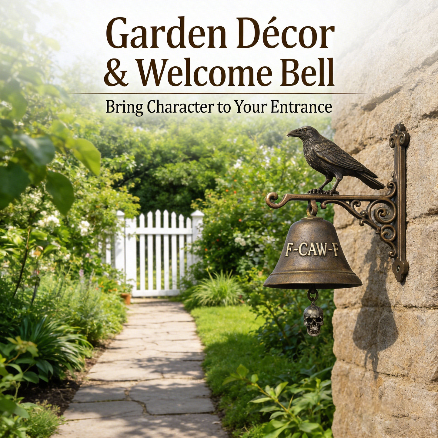 Vintage Rustic Wall-Mounted Welcome Bell